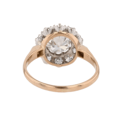 Bague Marguerite en or jaune, platine et diamants - Castafiore