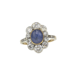 Bague Marguerite en or jaune, saphir et diamants - Castafiore