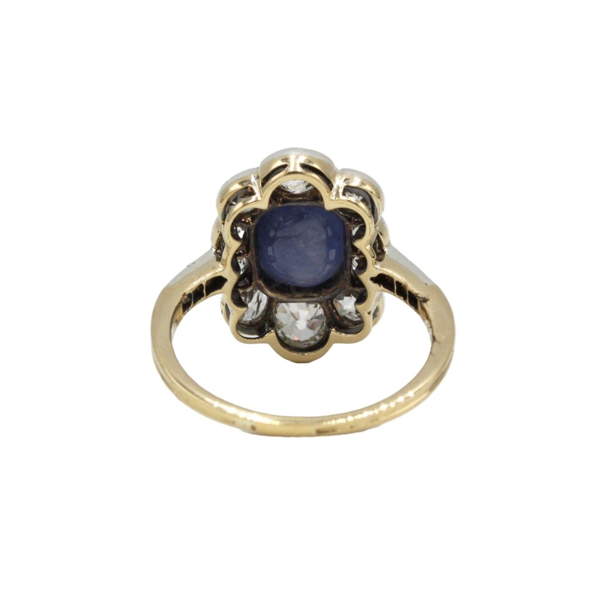 Bague Marguerite en or jaune, saphir et diamants - Castafiore