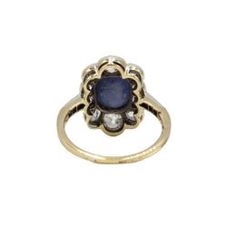 Bague Marguerite en or jaune, saphir et diamants - Castafiore