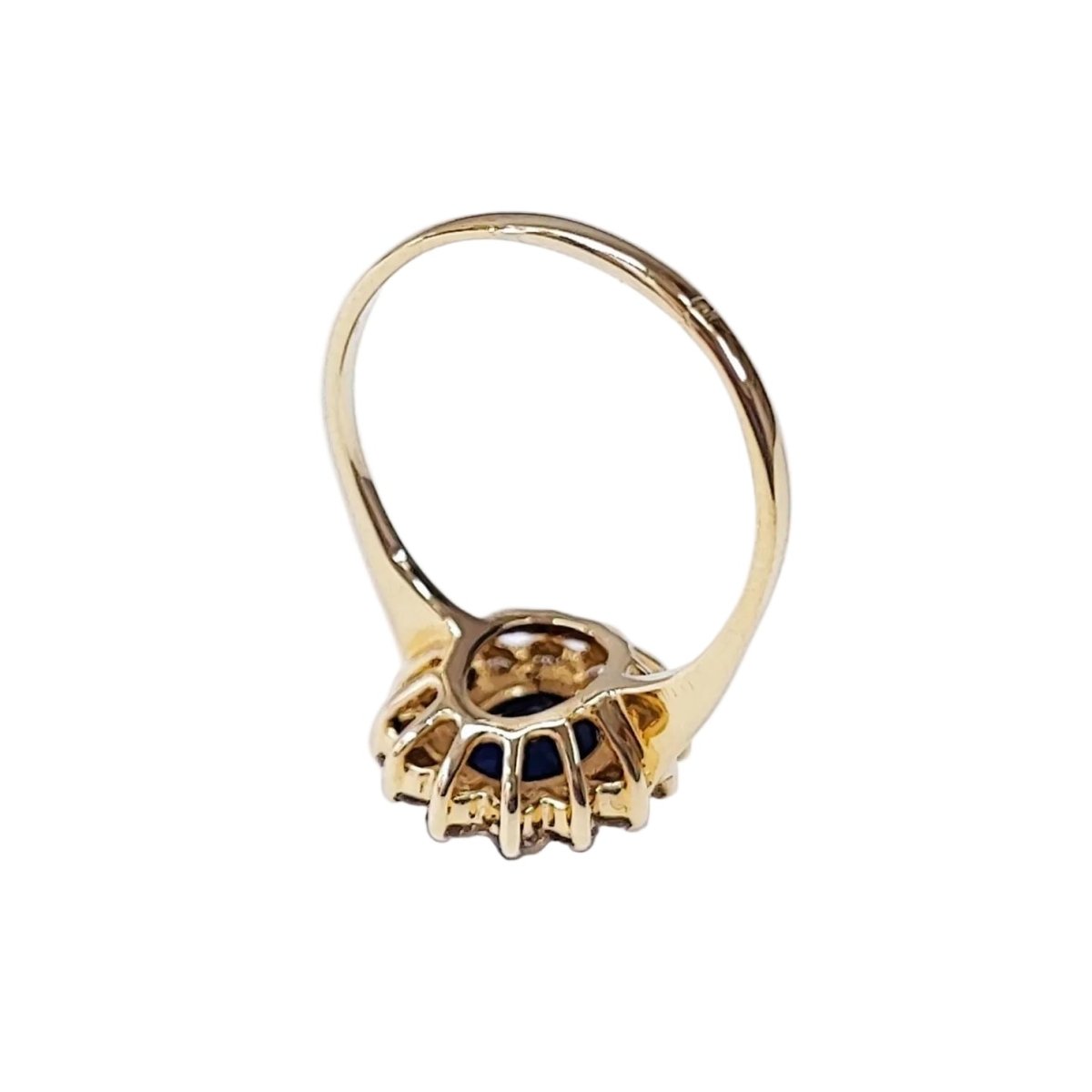 Bague Marguerite en or jaune, saphir et diamants - Castafiore