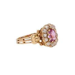 Bague Marguerite en or jaune, saphir et diamants - Castafiore