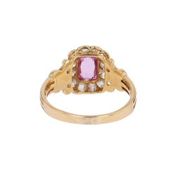 Bague Marguerite en or jaune, saphir et diamants - Castafiore
