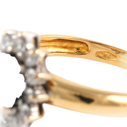 Bague Marguerite en or jaune, saphir et zirconiums - Castafiore