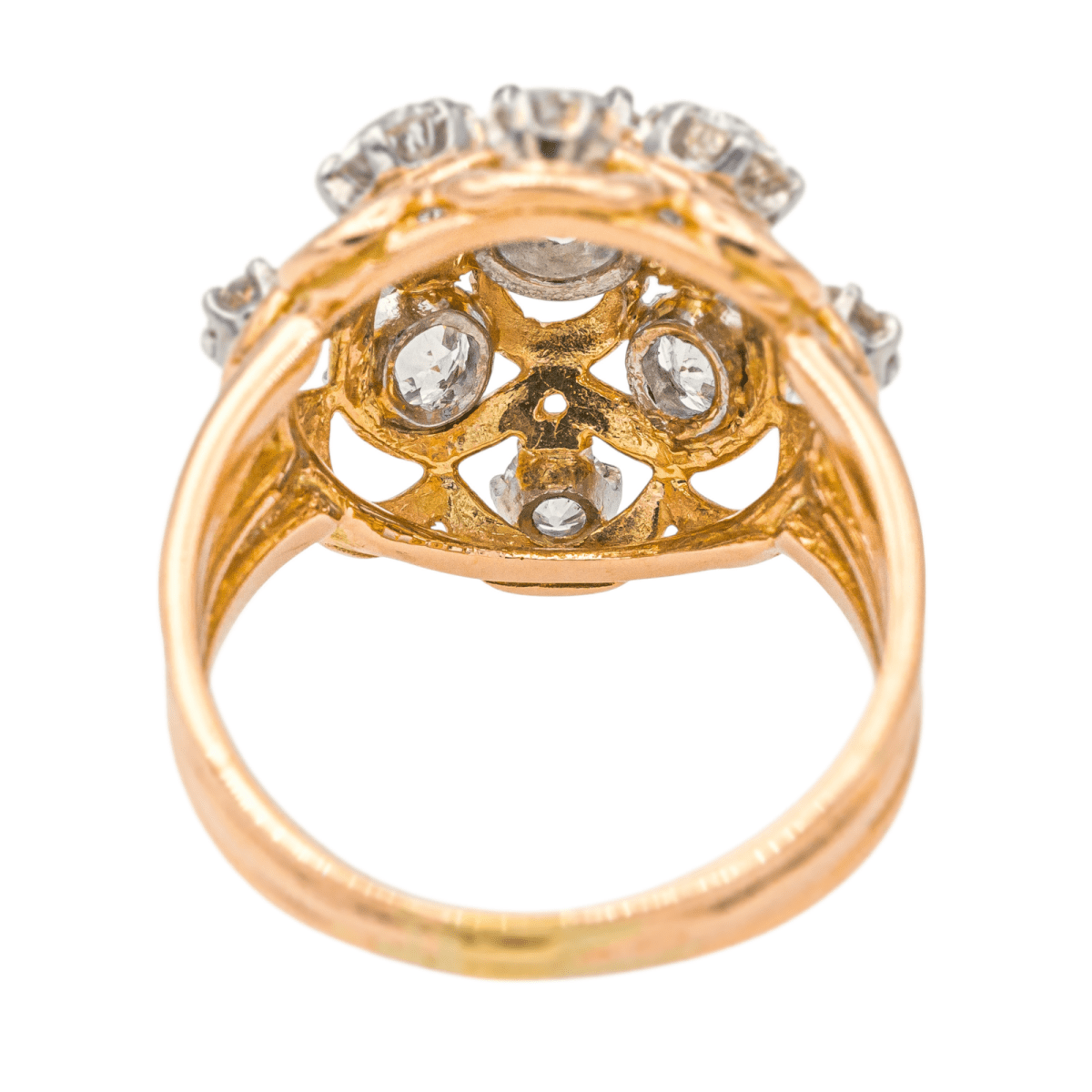 Bague Marguerite en or rose et diamants - Castafiore