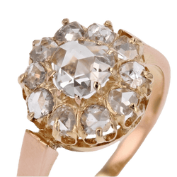 Bague Marguerite en or rose et diamants - Castafiore