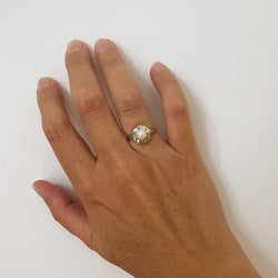 Bague Marguerite en or rose, perle et diamants - Castafiore