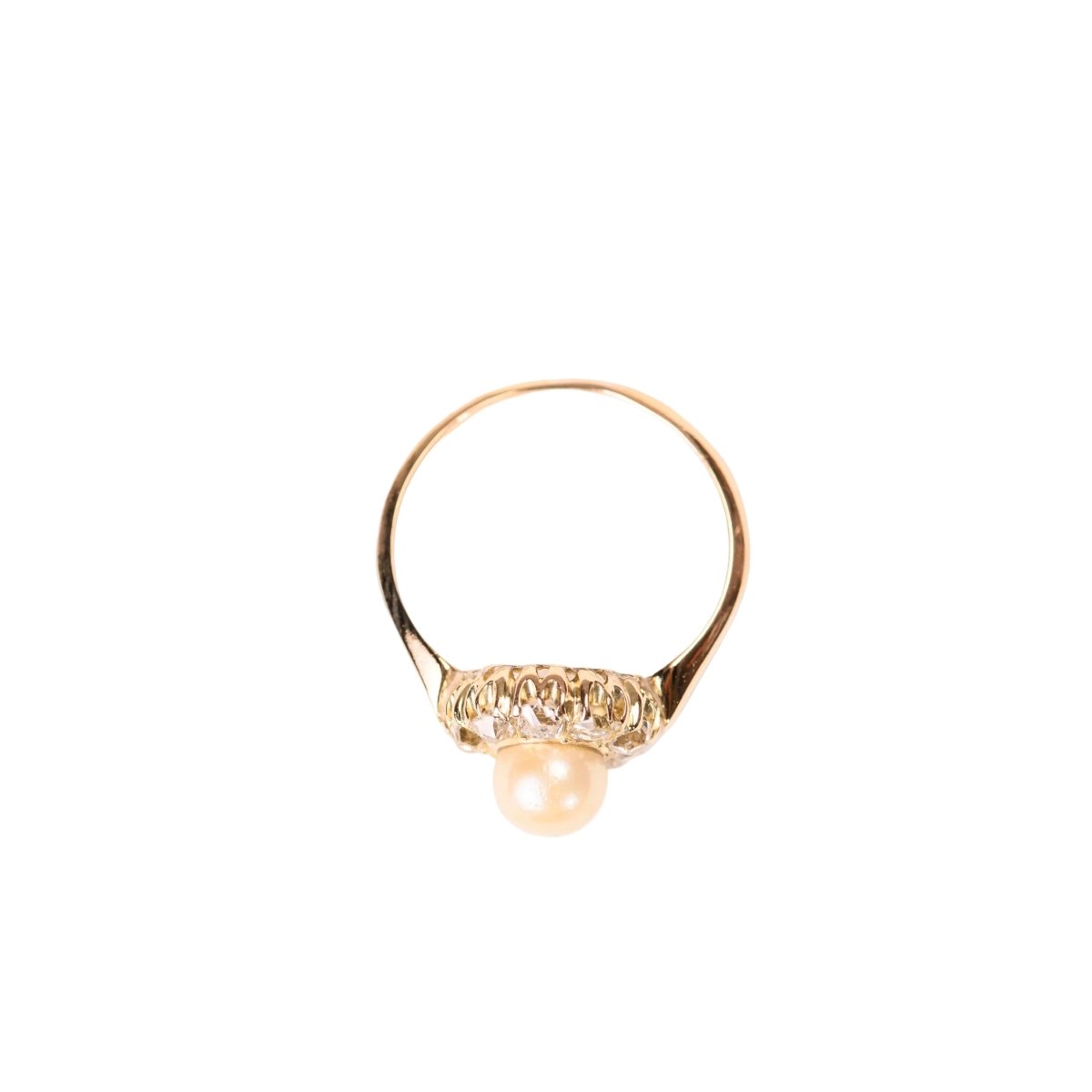 Bague Marguerite en or rose, perle et diamants - Castafiore