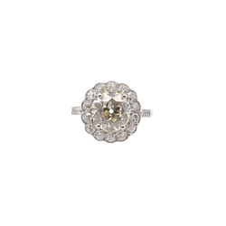 Bague Marguerite en platine et diamants - Castafiore