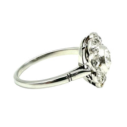 Bague Marguerite en platine et diamants - Castafiore