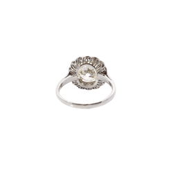 Bague Marguerite en platine et diamants - Castafiore