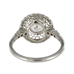 Bague Marguerite en platine et diamants - Castafiore