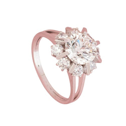 Bague Marguerite en platine et diamants - Castafiore