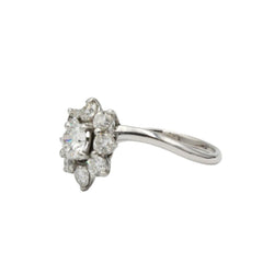 Bague Marguerite en platine et diamants - Castafiore