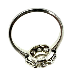 Bague Marguerite en platine et diamants - Castafiore