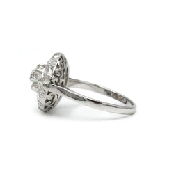 Bague Marguerite en platine et diamants - Castafiore