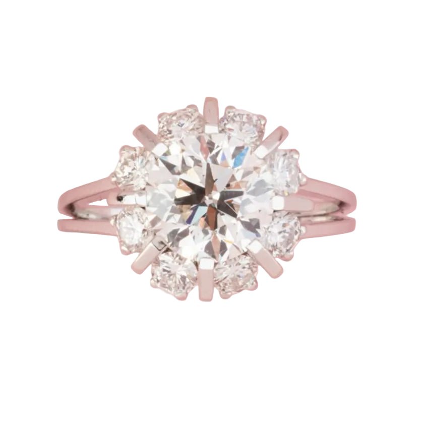 Bague Marguerite en platine et diamants - Castafiore