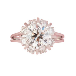 Bague Marguerite en platine et diamants - Castafiore
