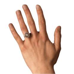 Bague Marguerite en platine et diamants - Castafiore