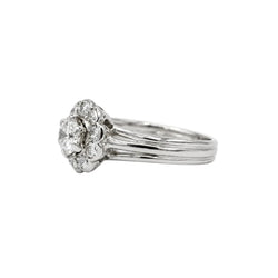 Bague Marguerite en platine et diamants - Castafiore