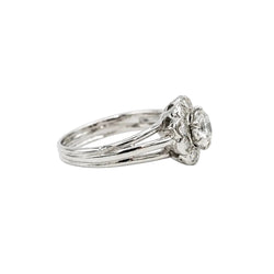 Bague Marguerite en platine et diamants - Castafiore