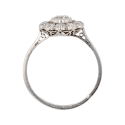 Bague Marguerite en platine et diamants - Castafiore