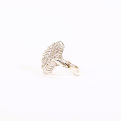 Bague Marquise diamants en or blanc et platine - Castafiore