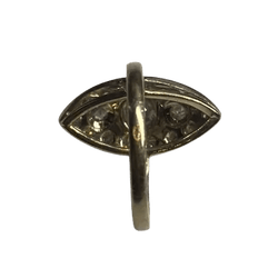 Bague Marquise en or blanc et diamants - Castafiore