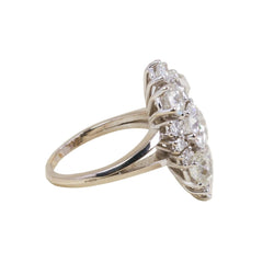Bague Marquise en or blanc et diamants - Castafiore