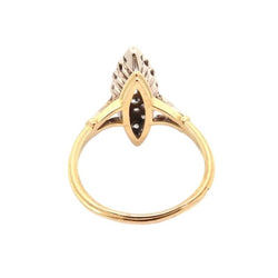 Bague Marquise en or jaune et diamants - Castafiore