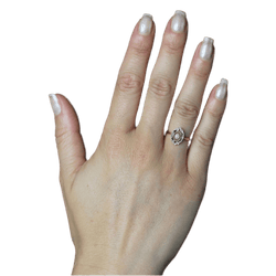 Bague Marquise en or jaune et perle - Castafiore