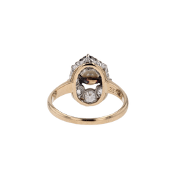 Bague Marquise en or jaune, platine, perle et diamants - Castafiore