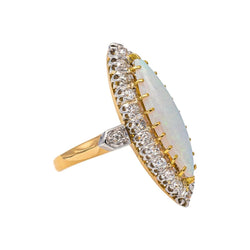 Bague Marquise Or jaune Diamant - Castafiore