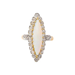 Bague Marquise Or jaune Diamant - Castafiore