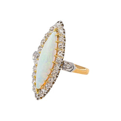 Bague Marquise Or jaune Diamant - Castafiore