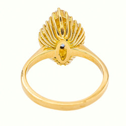 Bague Marquise Or jaune Diamant - Castafiore