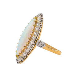 Bague Marquise Or jaune Diamant - Castafiore