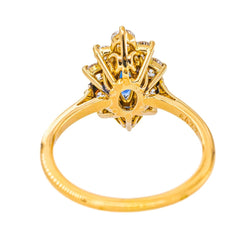 Bague Marquise Or jaune Saphir - Castafiore