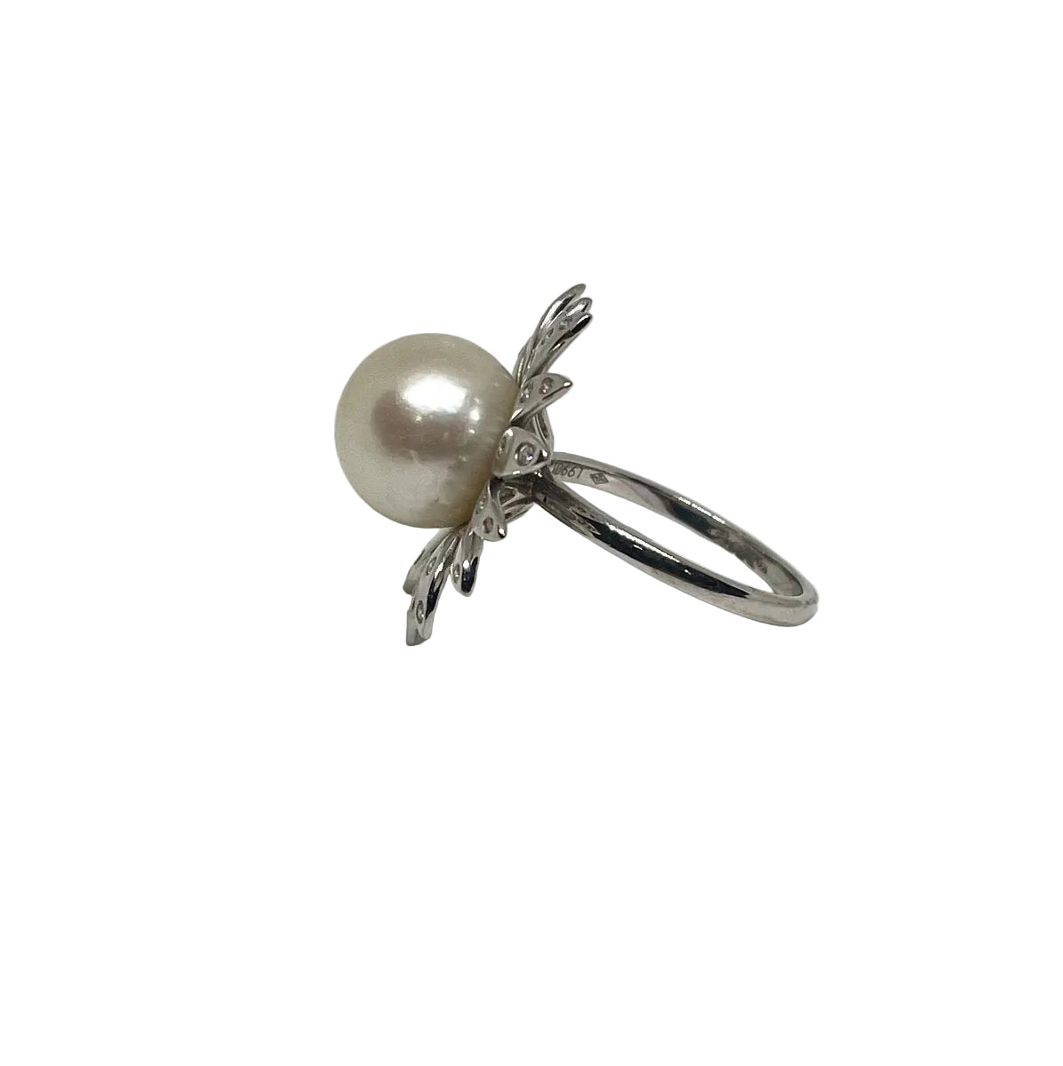 Bague MAUBOUSSIN Au café des 2 amours en or blanc et perle de culture - Castafiore