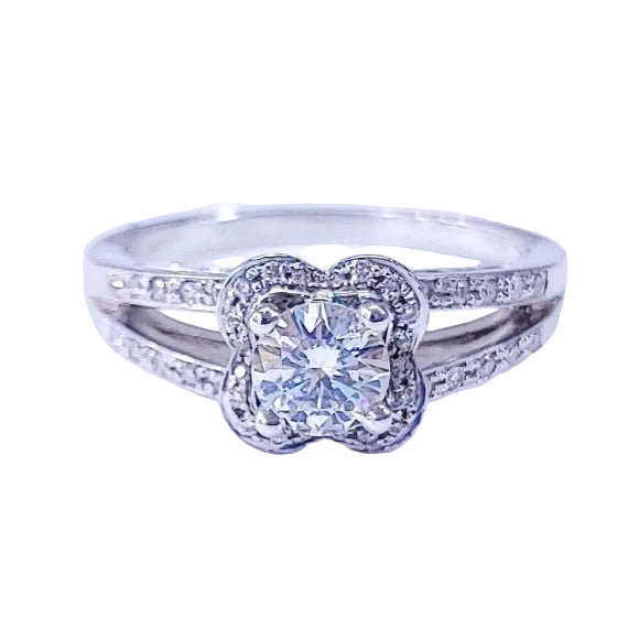 Bague MAUBOUSSIN "Chance of Love n°5" en or blanc et diamants - Castafiore