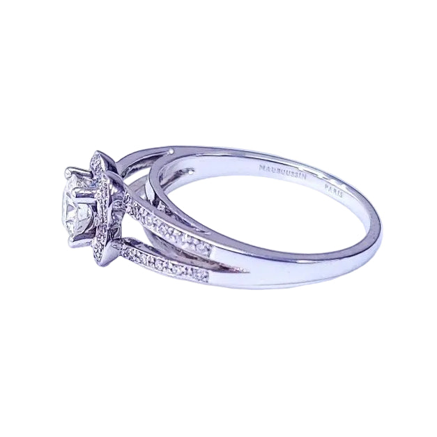 Bague MAUBOUSSIN "Chance of Love n°5" en or blanc et diamants - Castafiore