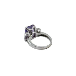 Bague MAUBOUSSIN "Couleur Baiser" en or blanc, améthystes et diamants - Castafiore