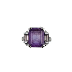 Bague MAUBOUSSIN "Couleur Baiser" en or blanc, améthystes et diamants - Castafiore