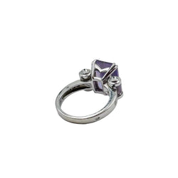 Bague MAUBOUSSIN "Couleur Baiser" en or blanc, améthystes et diamants - Castafiore