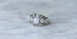 Bague Mauboussin Diamant Coussin 1.57 Cts sur Platine - Castafiore