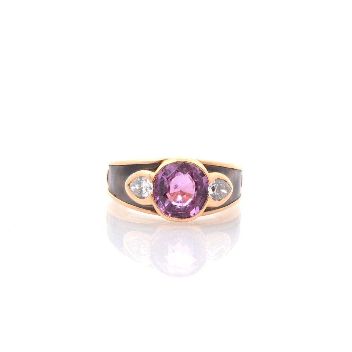Bague MAUBOUSSIN en or jaune, nacre, saphir et diamants - Castafiore