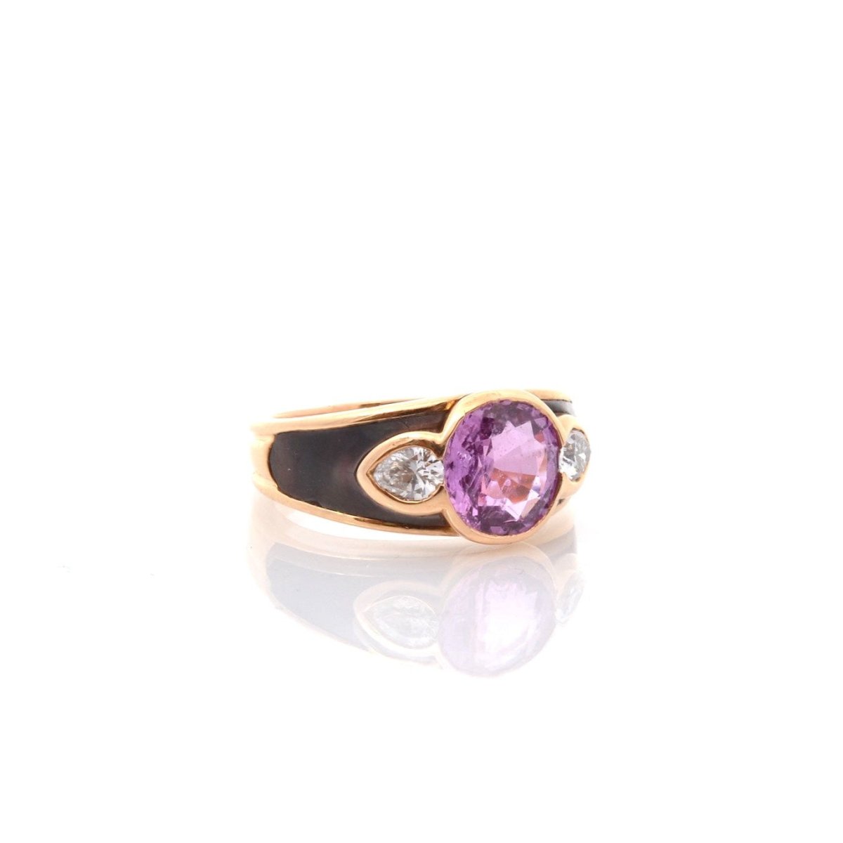 Bague MAUBOUSSIN en or jaune, nacre, saphir et diamants - Castafiore