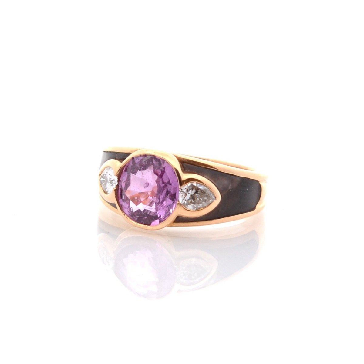 Bague MAUBOUSSIN en or jaune, nacre, saphir et diamants - Castafiore