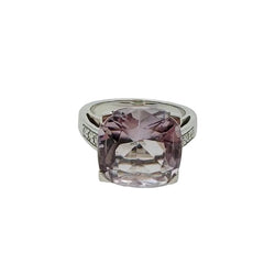 Bague MAUBOUSSIN "Gueule d'amour" en or blanc, améthyste et diamants - Castafiore