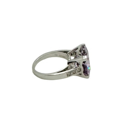 Bague MAUBOUSSIN "Gueule d'amour" en or blanc, améthyste et diamants - Castafiore